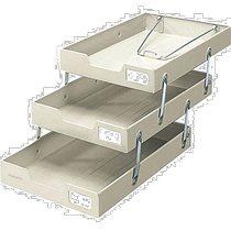 KOKUYO archive box steel shaft storage box 3-section cultural storage display supplies
