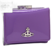 Japan direct mail Vivienne Westwood tri-fold wallet mini wallet purple women VIVIENNE