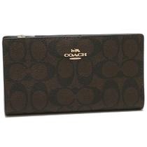 Japan direct mail COACH womens long wallet C8714 IMAA8 AXES] zipper coin card holder