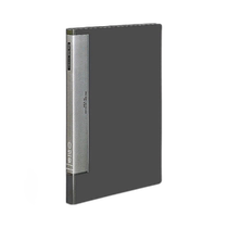 (Direct Mail from Japan) Kokuyo Clear Bag Flip Folder Black Large Capacity Convenient Storage 40 Pages