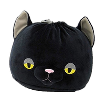 (Direct mail from Japan) Shinada Plush Drawstring Bag Black Cat M MONK-0200B