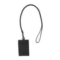 Japan direct mail COACH Mens and womens ID card holder lanyard CU221 BLK