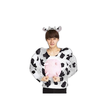 (Direct mail from Japan) Clearstone Party City Grocery Store MUKIMUKI Cow Mens Clothing White Black