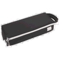 (Direct mail from Japan) Kutsuwa portable pencil case black zipper canvas waterproof portable mini AK057BK