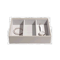 (Direct mail from Japan) Stackers jewelry box LONDON Classic 3 grid watch beige 73