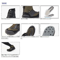 Japan Direct Mail Daiwa Footwar Fishing Shoes DS-2680-H Shoe Nails Felt 27 0CM Moss