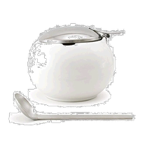 (日本直邮)ZEROJAPAN圆形调料罐M号 附勺子 白色BKK-03 WH