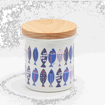 Japan direct mail coffee bean enamel storage jar sealed jar food storage jar
