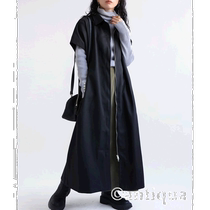 Japanese direct mail antiqua womens long vest windbreaker light and warm in spring elegant and fashionable high collar