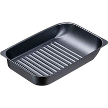 Japan Direct Mail (Japan Direct Mail) Ishigaki Grill Plate Black Approx. Width 18 × Depth 24 5 Deep Wave Type