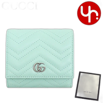 Self-operated GUCCI wallet bi-fold wallet 598629 DTD1P mint green special GG Marmont V