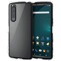 (Direct mail from Japan) ELECOM Xperia5 III transparent mobile phone case black frame PM-X214TSL