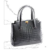 Japanese direct mail sankyo shokai womens genuine leather crocodile pattern handbag made in Japan lightweight and independent