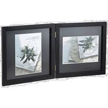 (Direct mail from Japan) HAKUBA wooden photo frame square double-sided black 2L size FSQCR-BK2L2