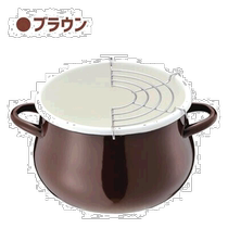 Japan direct mail Japan direct mail enamel enamel tempura fryer with filter 1 7L direct fire induction cooker