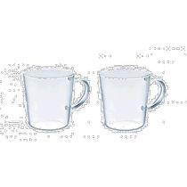(Direct mail from Japan) Hario SRM-1824 Heat-resistant glass coffee cups set of 2 microwave dishwashing