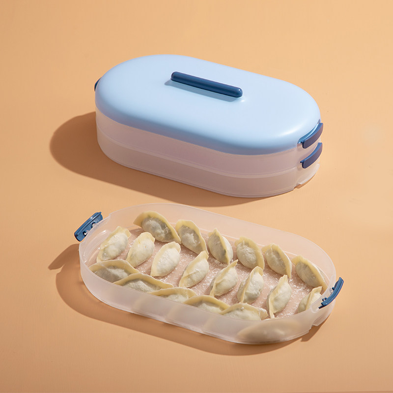 Frozen dumplings Multi-layer dumpling box Refrigerator frozen dumplings fresh storage box Kitchen tray for dumplings Dumpling plate