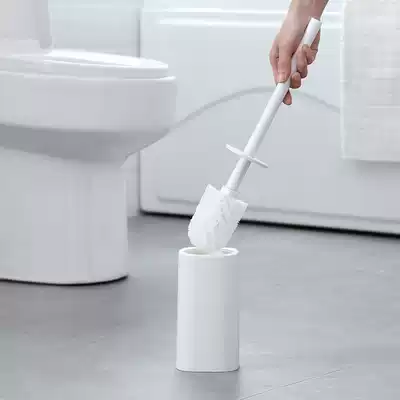 Simple toilet brush with base handle to dead corner soft wool dressing room no dead corner cleaning brush set