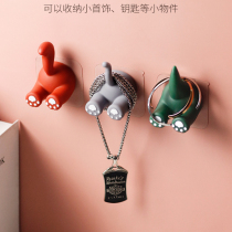 Dormitory Creative Wall Hook Glued Hook Cartoon Cute Woman Hang Key Rack Doorway Containing Hook Bedroom Wall Animal