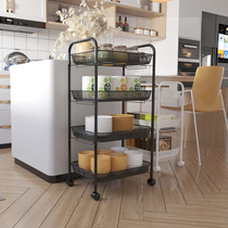  Kitchen shelf Bathroom floor-to-ceiling removable multi-function storage rack Seasoning rack Small apartment slit cart