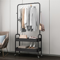  Light luxury clothes rack floor-to-ceiling folding indoor clothes rack Balcony bedroom clothes rack Household simple clothes rack floor