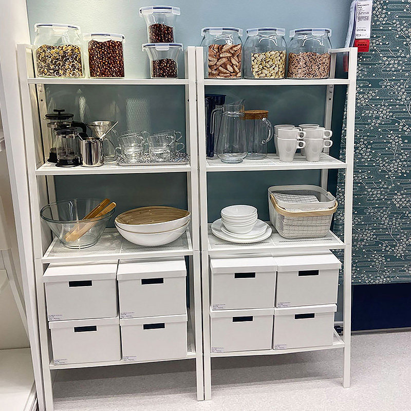 Living Room Nordic Home Shelving Shelf White Bedroom Iron Art Floor Flower Shelf Kitchen Balcony Headboard Containing Deck