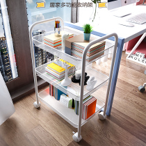  Kitchen two-layer shelf Floor-to-ceiling multi-layer storage trolley suitable for household storage rack mobile vegetable basket shelf