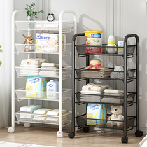  Trolley shelf Floor-to-ceiling Kitchen Bathroom Mobile snack bathroom Multi-layer bedroom bedside storage storage rack