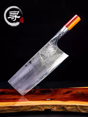 Craftsman handmade kitchen knife blacksmith forging clip steel ultra-thin household slice alloy steel retro gift light sharp kitchen