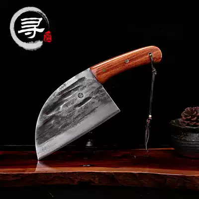 Search for craftsman cutting knife sharp hand-forged kitchen knife Chef's special old man knife Camping small kitchen dual-use net red knife