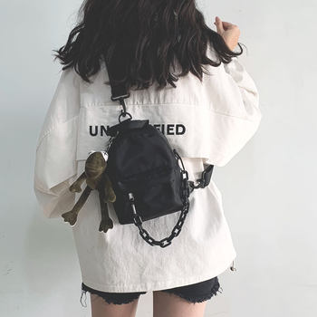 Dark style solid color small bag for women 2021 new trendy cool casual sports chest bag backpack student versatile crossbody bag