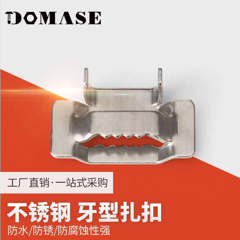 304 Stainless Steel Prick Tooth Type 10 10 12 19 20 20 Buckle Wire Rod straps buckle Hoop Signage Zfasten