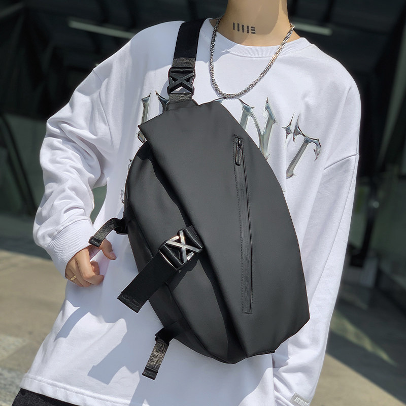 Chest Bag Men Ins Tide Card Sports Anti-Splash Water Single Shoulder Bag Casual Men's Satchel Fashion Small Bag Women Skew Satchel