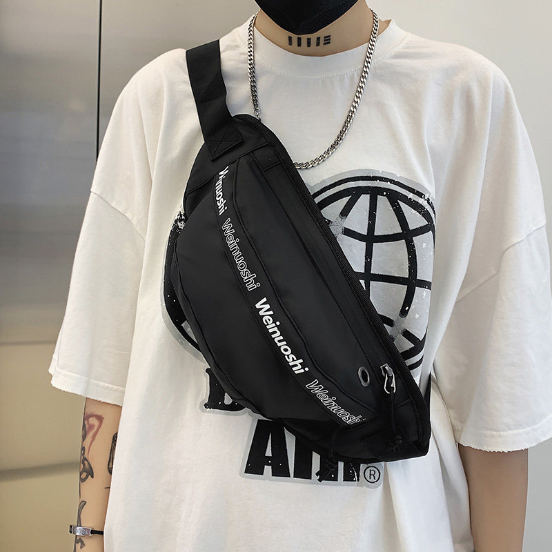 Pocket Skew Satchel Men Sports Men's Bag Large Capacity Chest Bag Casual Tide Card Single Shoulder Bag Men's Pure Color Scapegoat