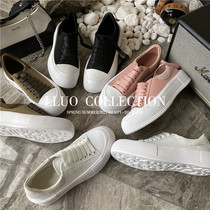 LLUO Luo trendy cattle cashmere leather sheepskin fashion sneakers women trend white shoes