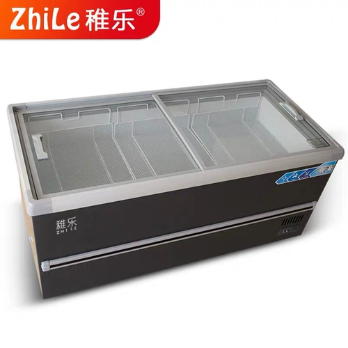 稚乐 Вместительный и большой изогнутый стеклянный стенд для коммерческого использования