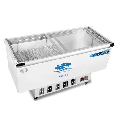 Островной шкаф морозильник Коммерческий крупный -горизонтальный холодильник холодный шкаф прозрачный сохранение стекла и замороженный охлажденный шкаф