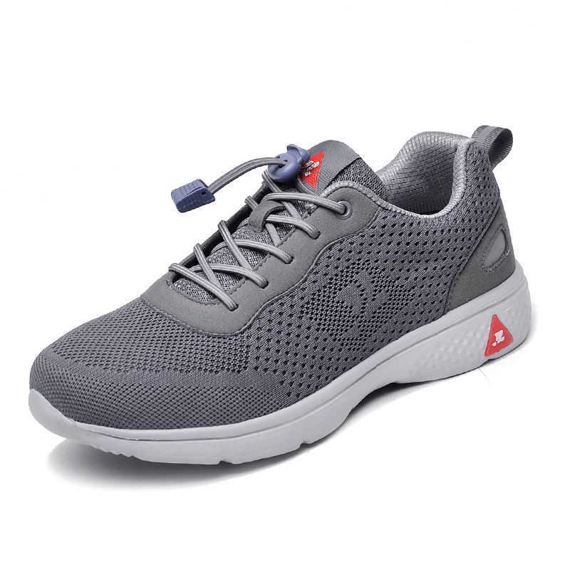 喜乐健19款秋季透气老年人运动鞋爸爸鞋舒适休闲轻便布面低帮鞋男