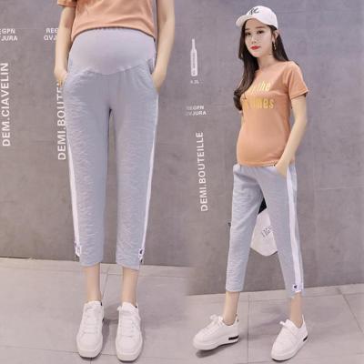 Lady Money Loose Early Pregnant Woman Pants Summer Spring Autumn Outwear Plaid Fabric Horse Pants Eurostyle Ethnostyle Lady-Taobao