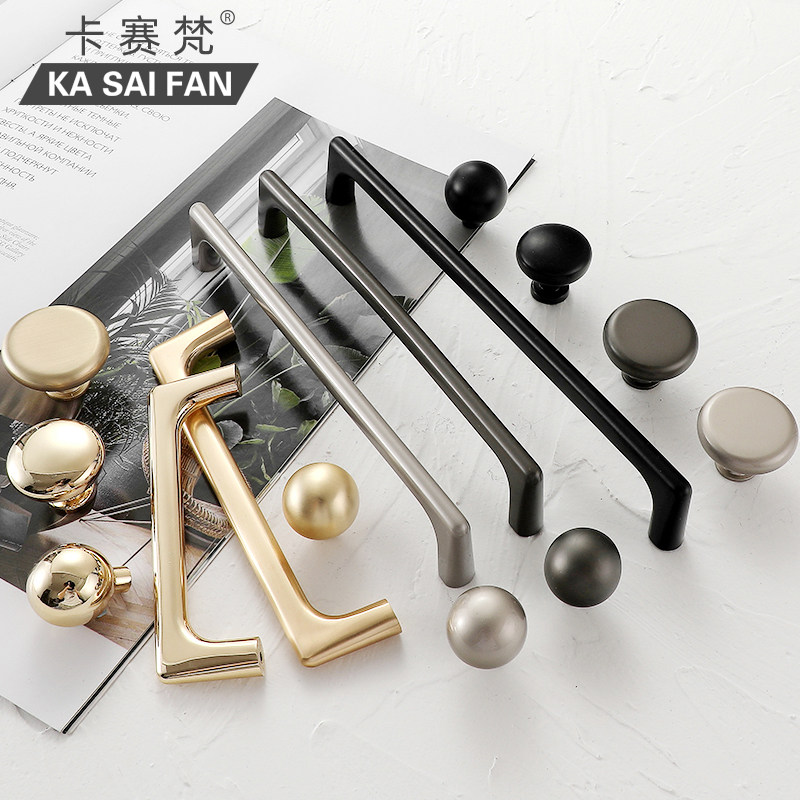 Light Extravagant American Golden Handle Modern Minima Cabinet Door Handle Drawer Cabinet Wardrobe Whole Cupboard Grey Nordic Handle