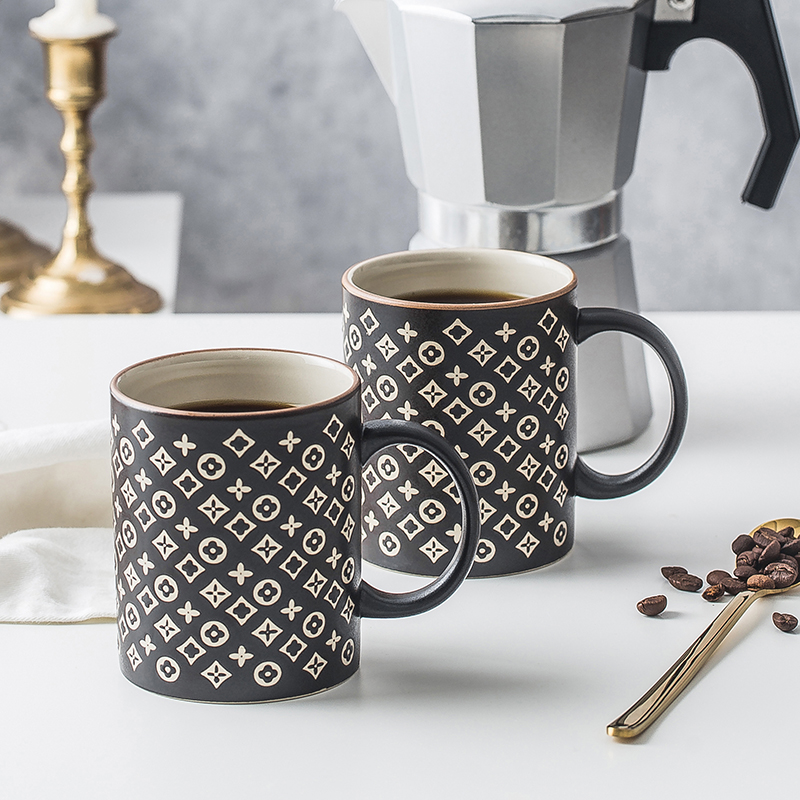 Ins Japanese ceramic keller large capacity cup cup creative cup contracted household breakfast cup of coffee cup