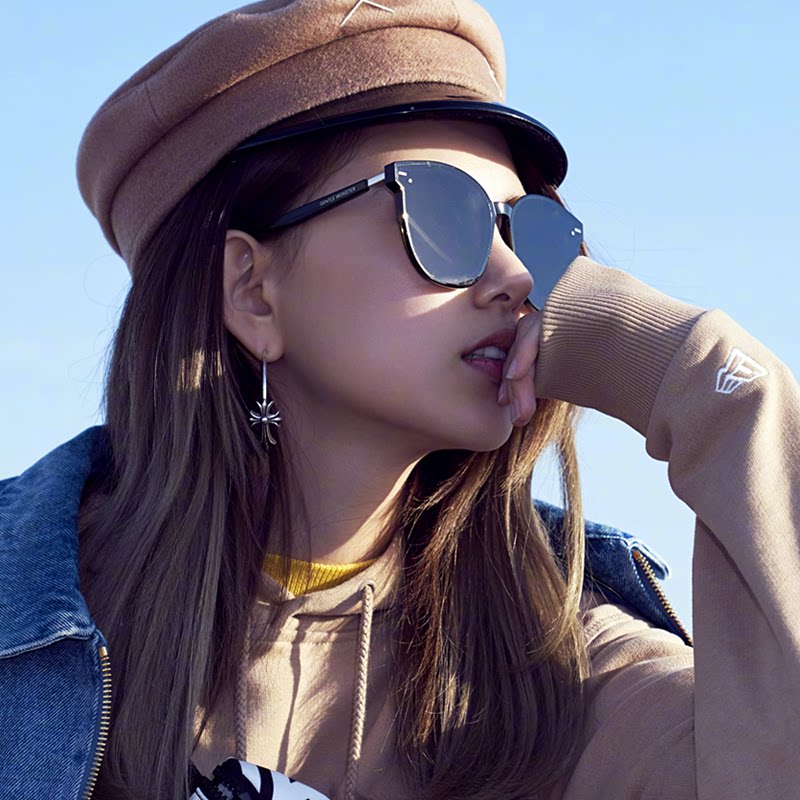 gm sunglasses female summer male sunglasses glasses Korean version of the tide net red big face thin seaside anti-UV2022 new