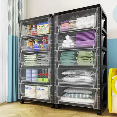 Extra large storage cabinet drawer type storage cabinet storage box bedroom plastic cabinet snack household rack