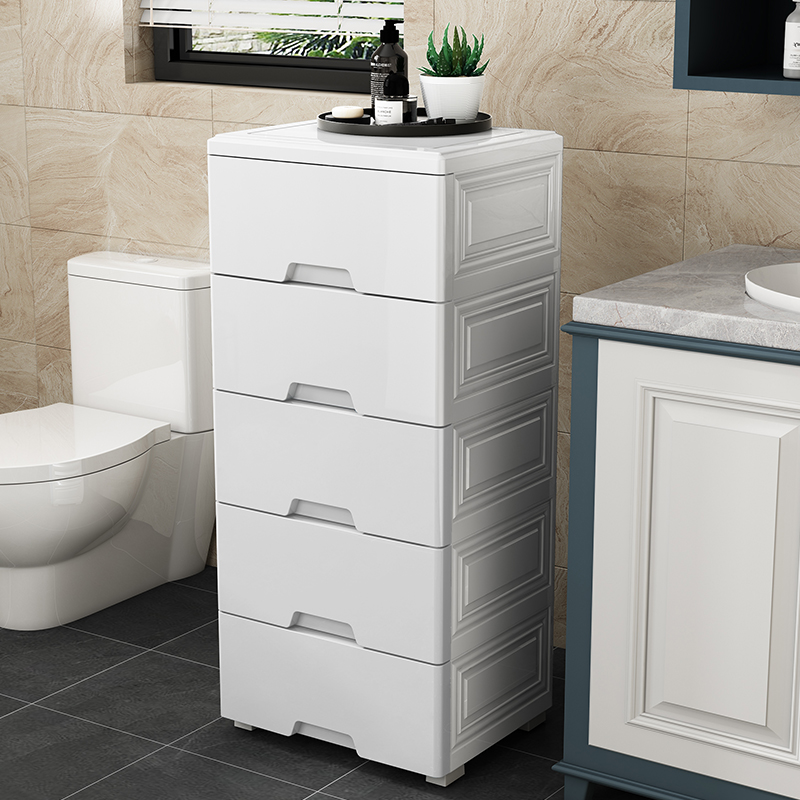 37 37 42cm wide clamping slit containing cabinet plastic snacking toy living room finishing cabinet drawer-type storage bed head cabinet