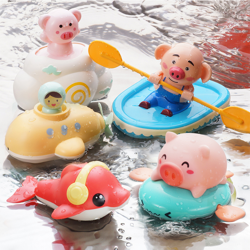 Kids baby bath playset big duck frog little turtle splash water spray egg baby vibrato boy girl
