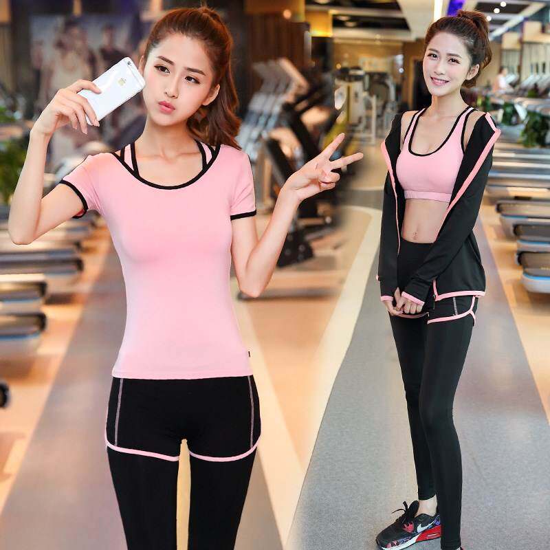 Yoga wear sports suit women's summer gym morning running equipment five-piece spring and summer new running quick-drying clothes