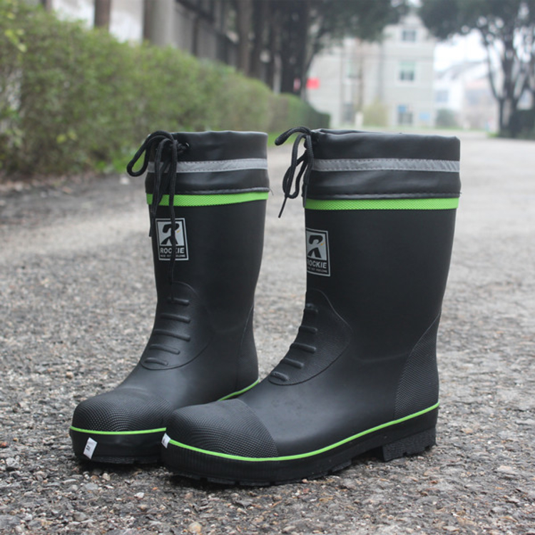 Giày đi mưa ngắn nam chống trượt cao su không thấm nước cao su thoáng khí - Rainshoes ủng đi mưa nhật bản