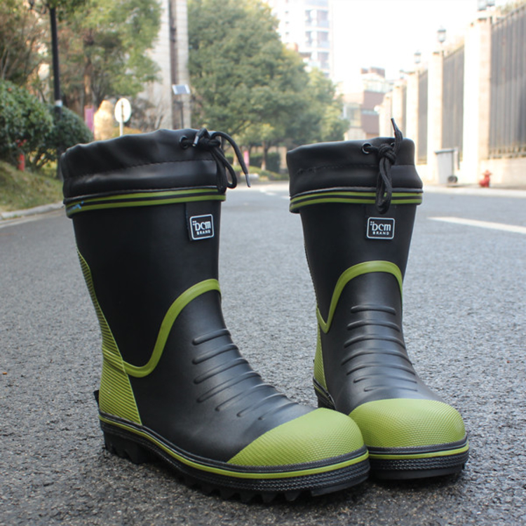 Giày đi mưa ngắn nam chống trượt cao su không thấm nước cao su thoáng khí - Rainshoes ủng đi mưa nhật bản