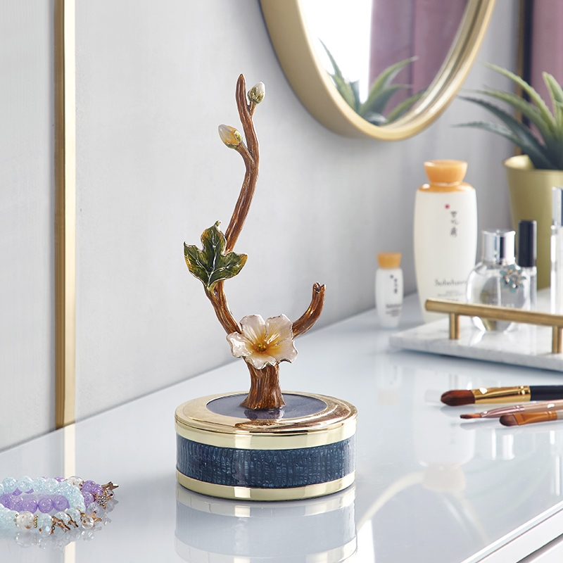 Light Extravagant Enamel Color Containing Box Home Extravagant Personality First Accessories Box European-style Living-room Desktop Creative Decorative box hem
