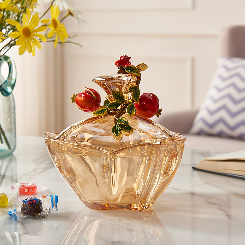 Light luxury enamel color fruit plate living room desktop creative decoration fruit pot home personality decoration European table decoration